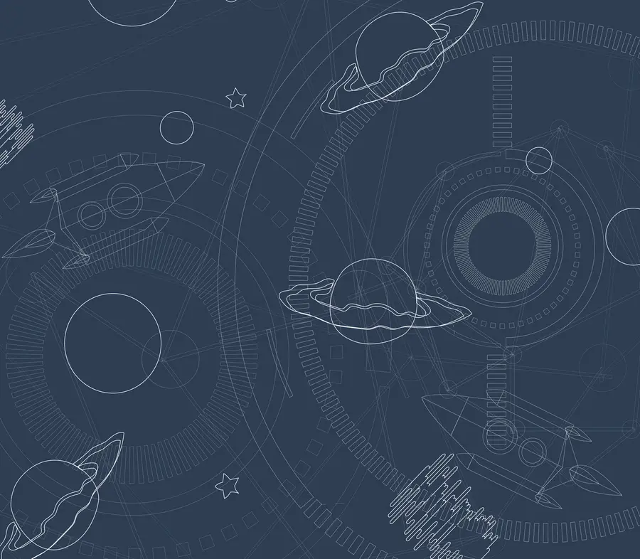 Fototapeedid Kosmose illustratsioon, planeedid, kosmoselaev u95918