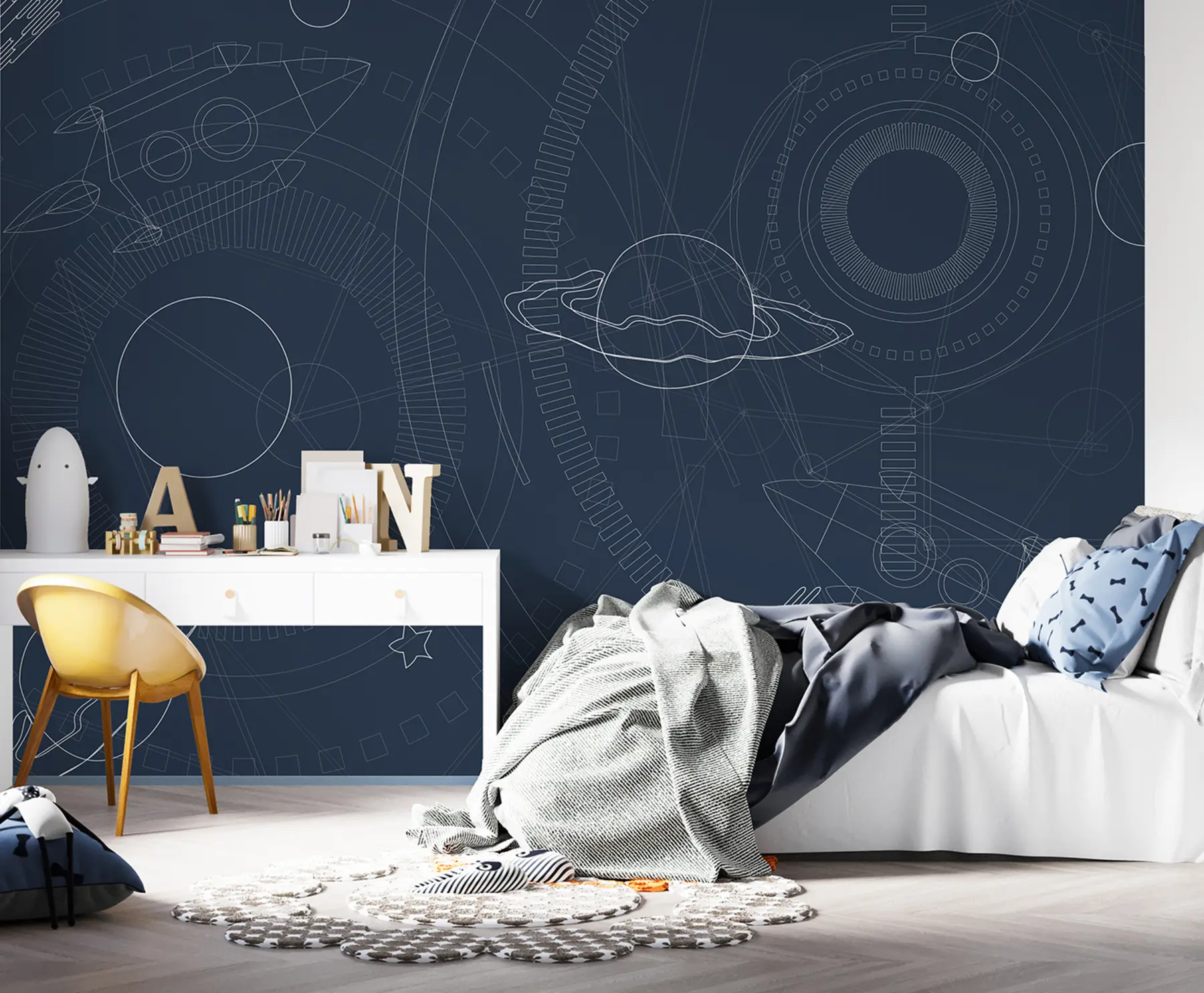 Fototapeedid Kosmose illustratsioon, planeedid, kosmoselaev u95918