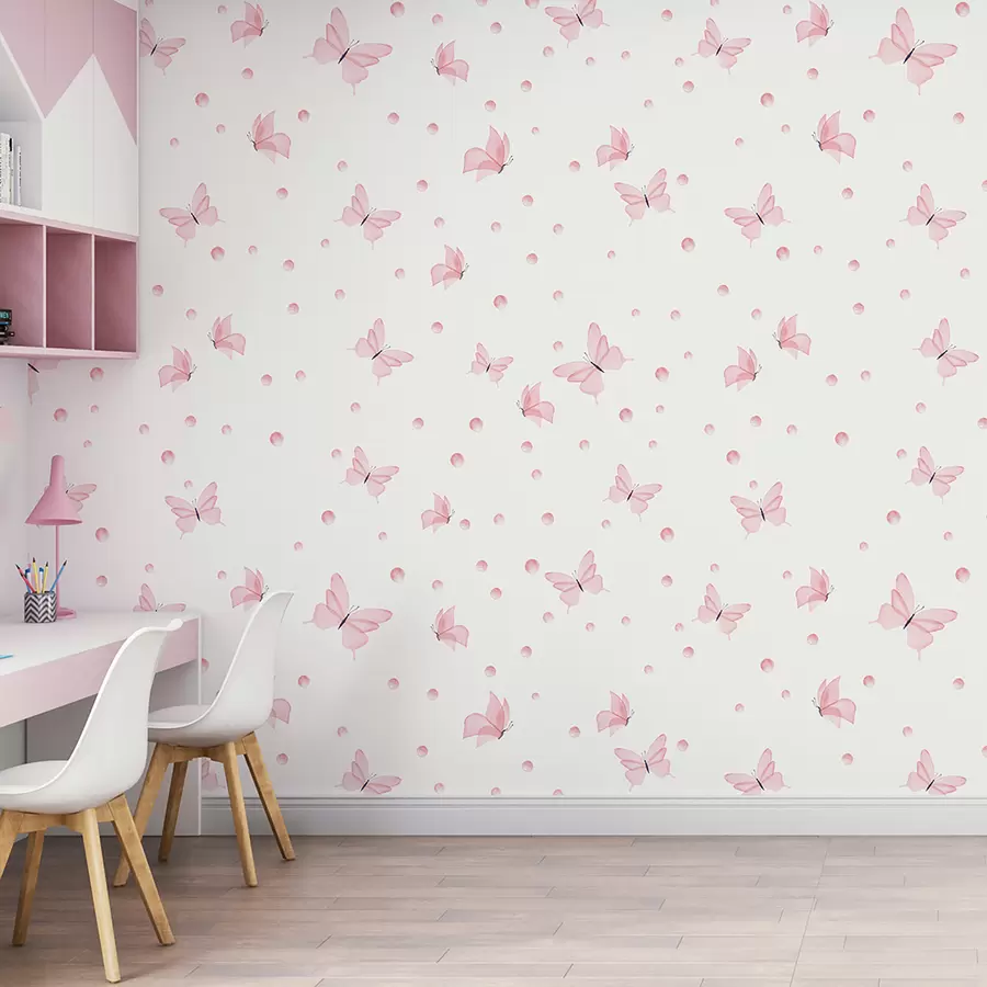 Fototapeedid Akvarellroosad liblikad u96109