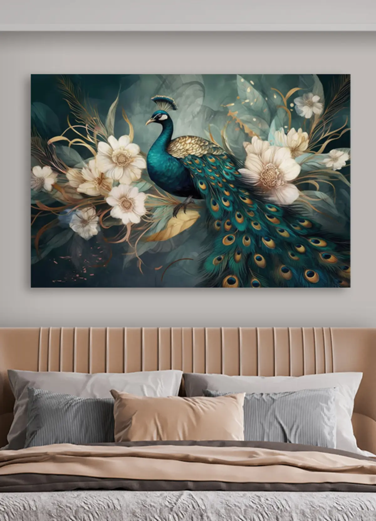 Pilt Paabulind lilledes tumedal taustal s34866