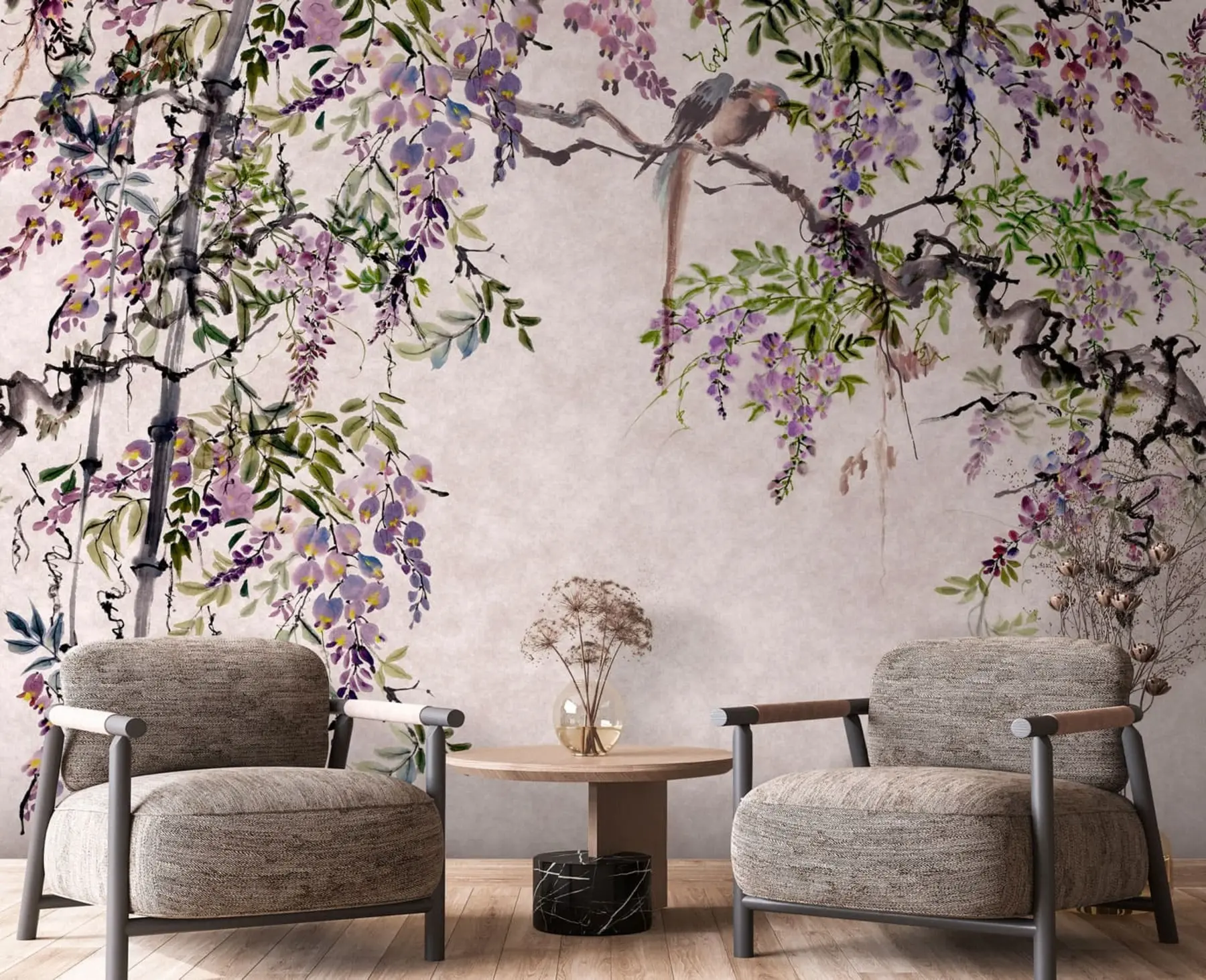 Fototapeedid Wisteria wisteria lilled vintage stiilis u94621