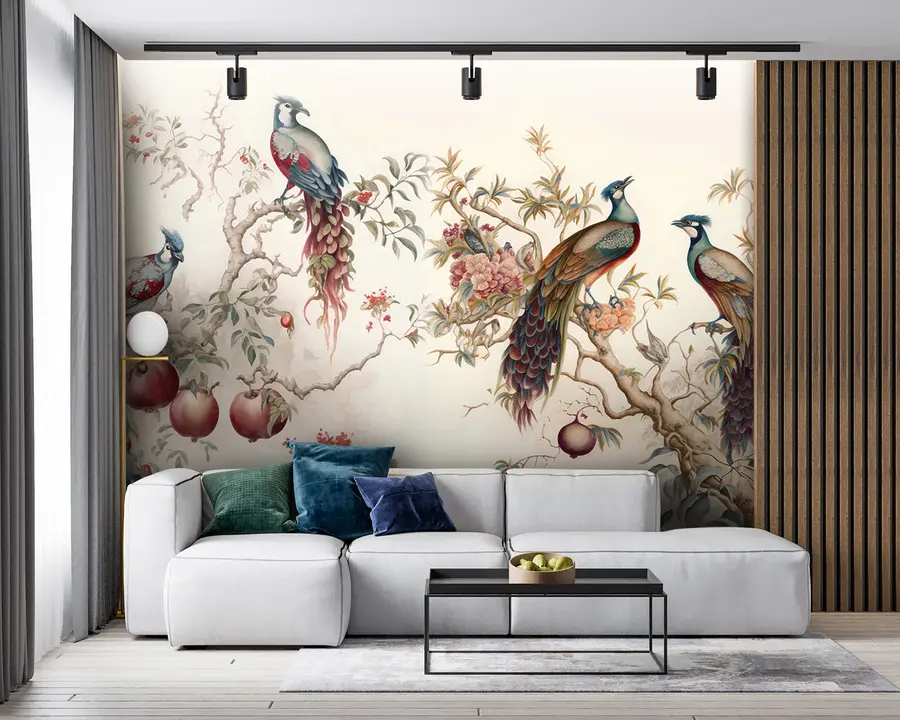 Fototapeedid Linnud granaatõuna okstel u95667