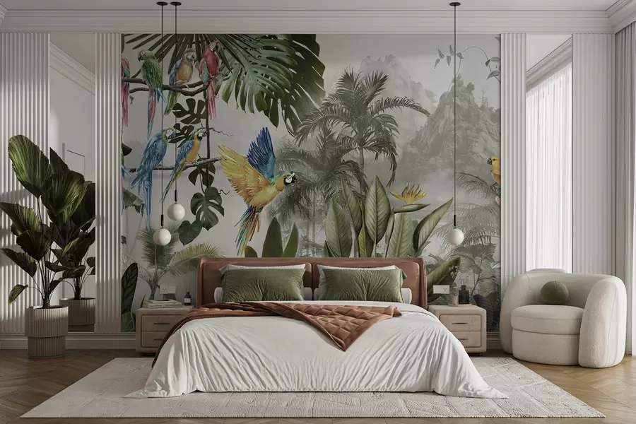 Fototapeedid Papagoid vihmametsas u95693