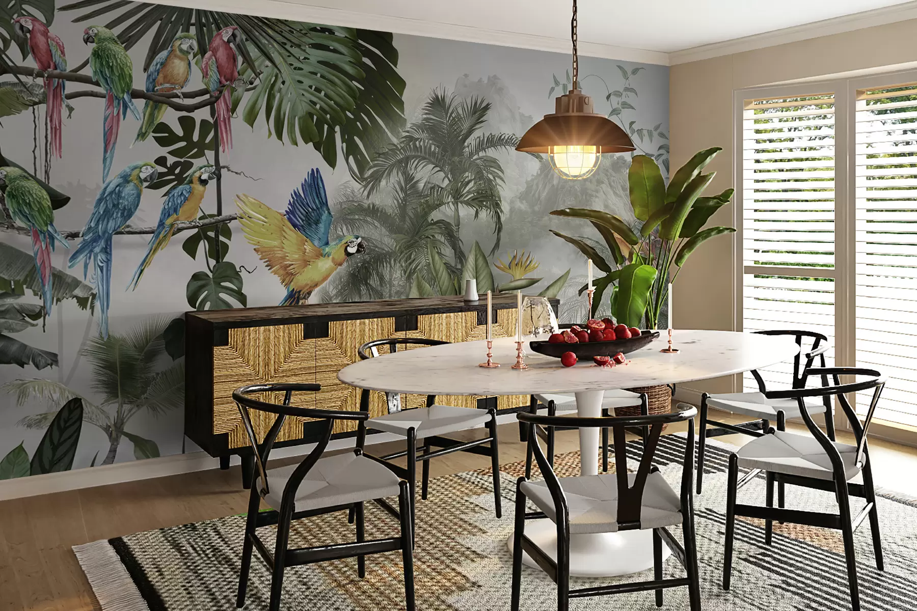 Fototapeedid Papagoid vihmametsas u95693