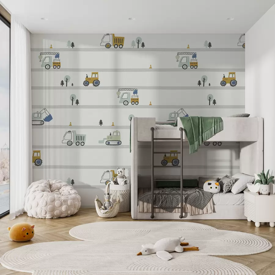 Fototapeedid Veoauto, traktor, kaubakraana, buldooser, ekskavaator u96465