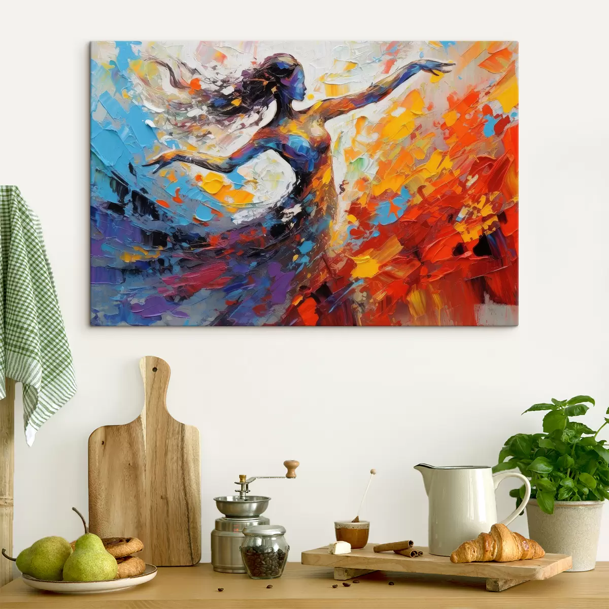 Pilt Abstraktsioon, tüdruk maalib s35379