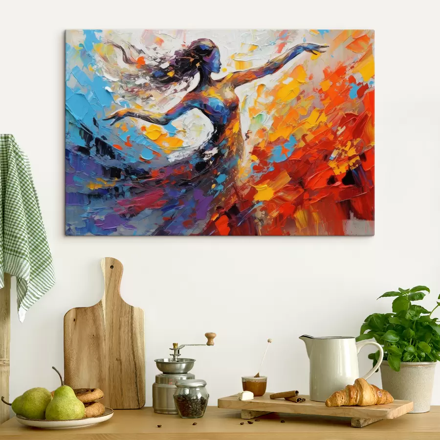 Pilt Abstraktsioon, tüdruk maalib s35379