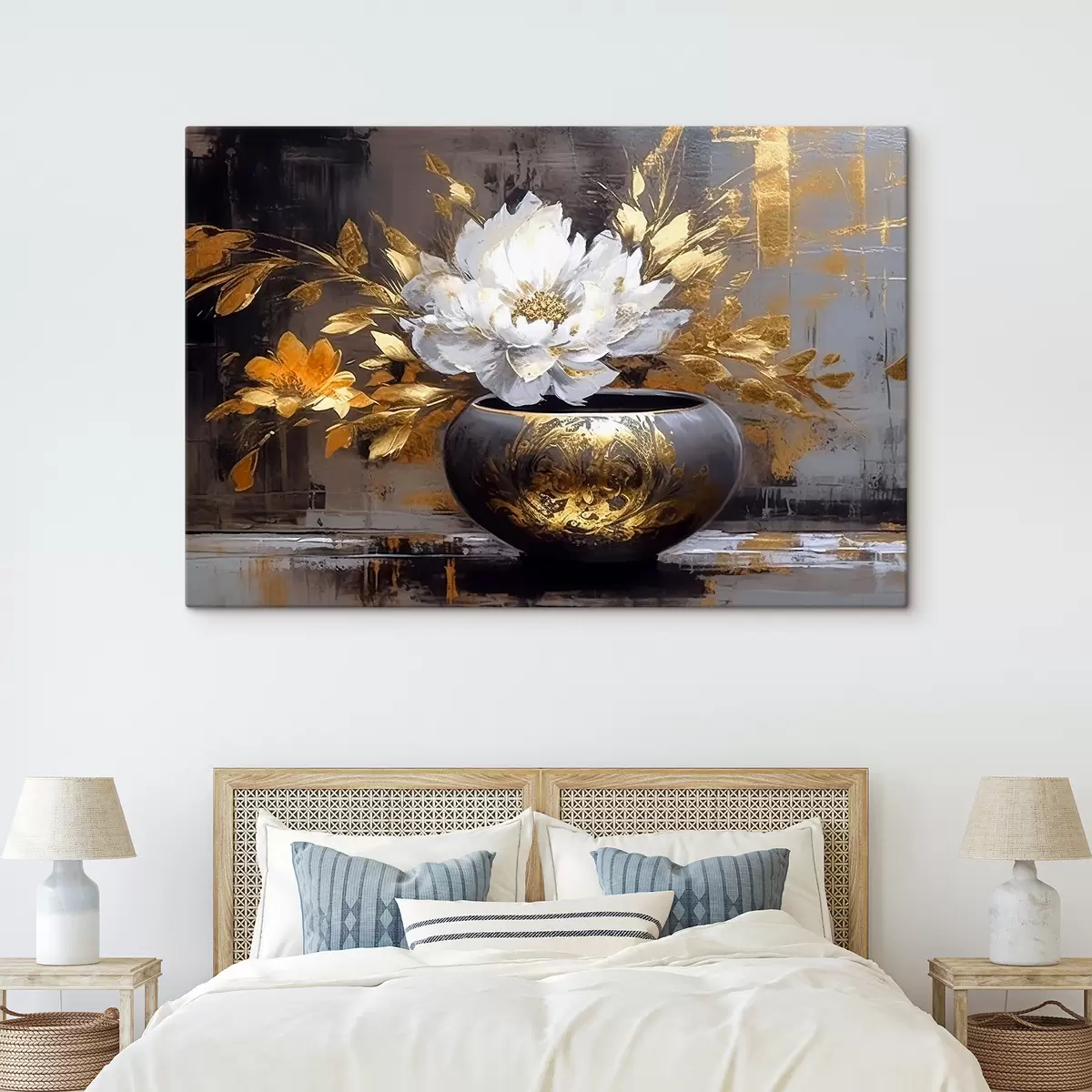 Pilt Valge lill vaasis s35388