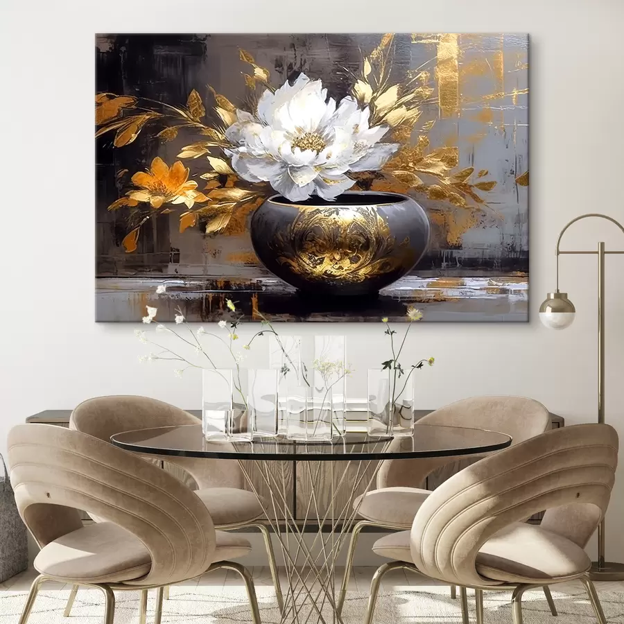 Pilt Valge lill vaasis s35388