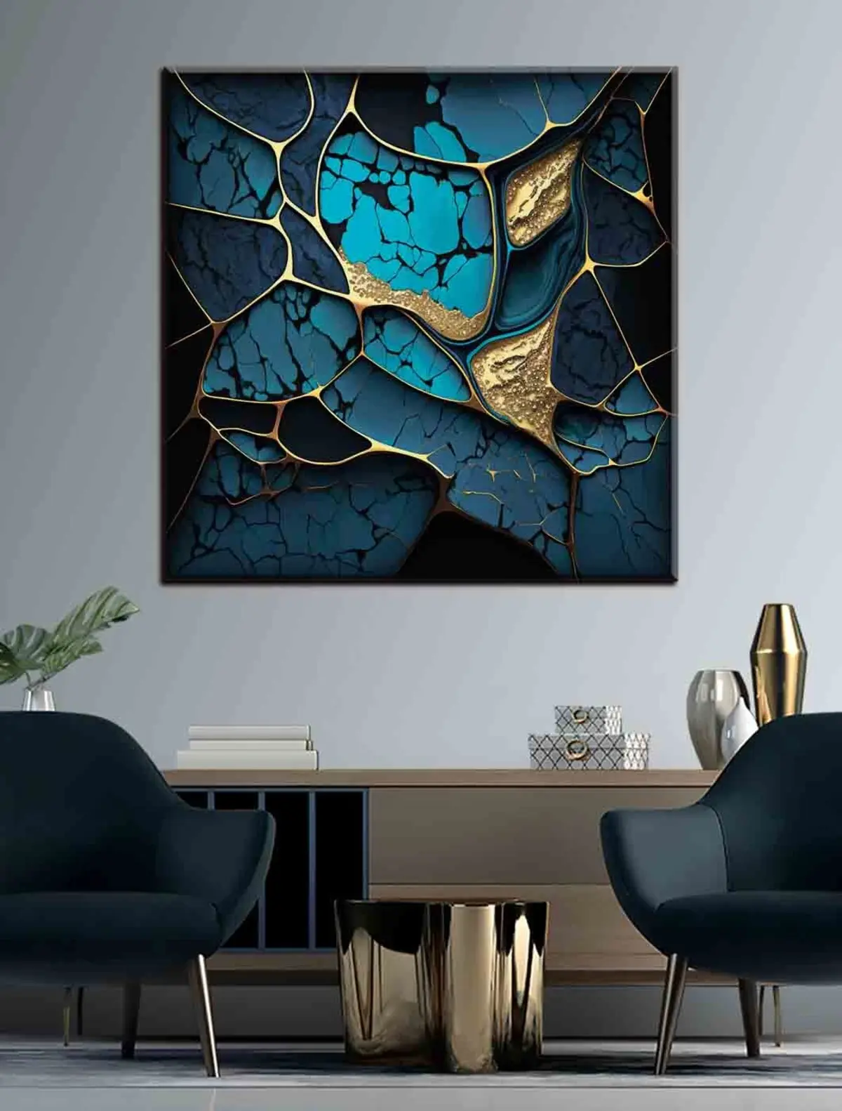 Pilt Luksuslik 3D koobaltsinine marmorist abstraktne taust s35415