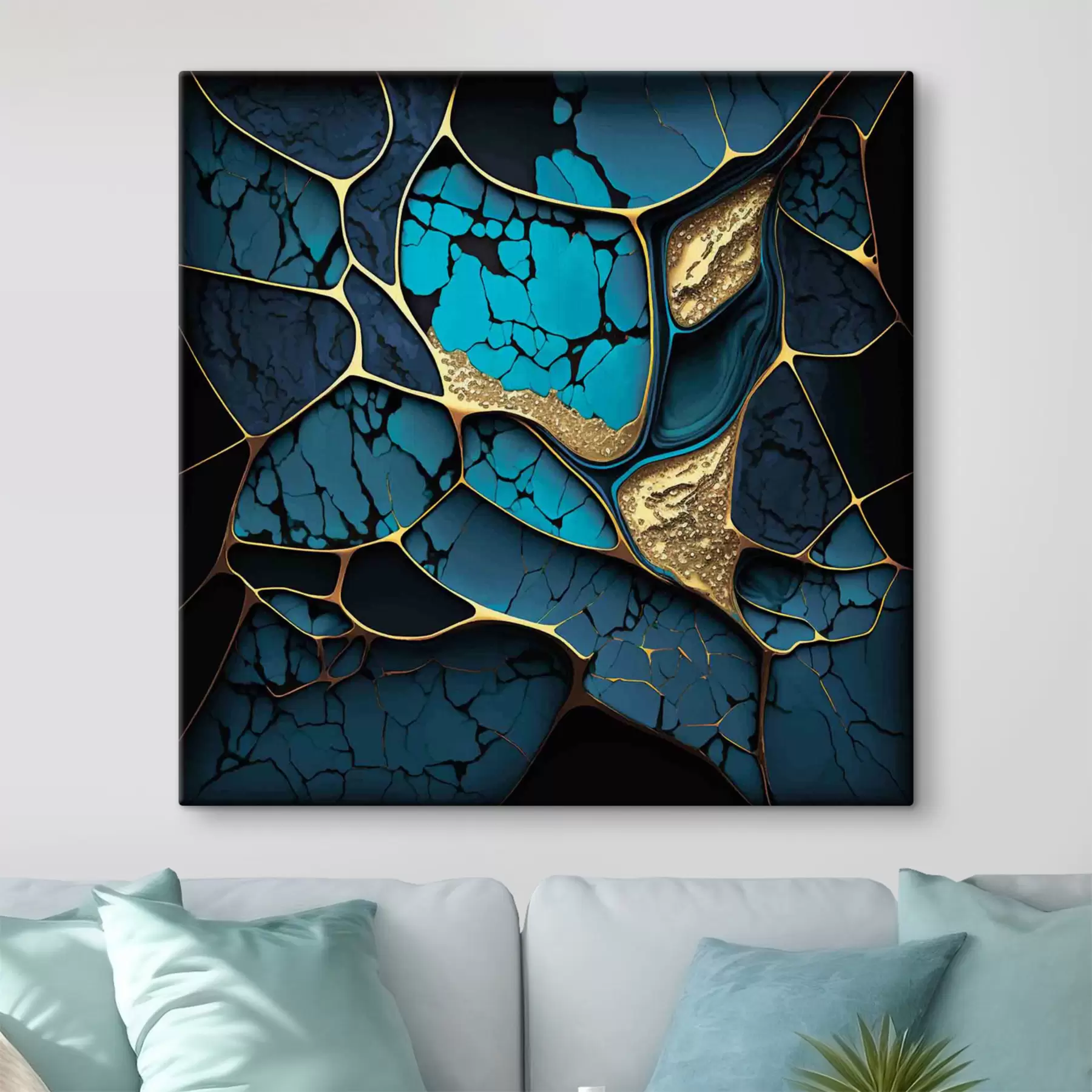 Fototapeedid Luksuslik 3D koobaltsinine marmorist abstraktne taust s35415