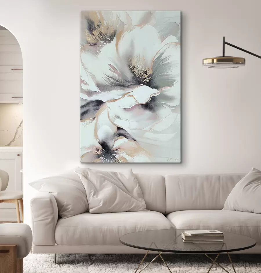 Pilt Lilleline muster lehtede, taimede ja bambusega s35428