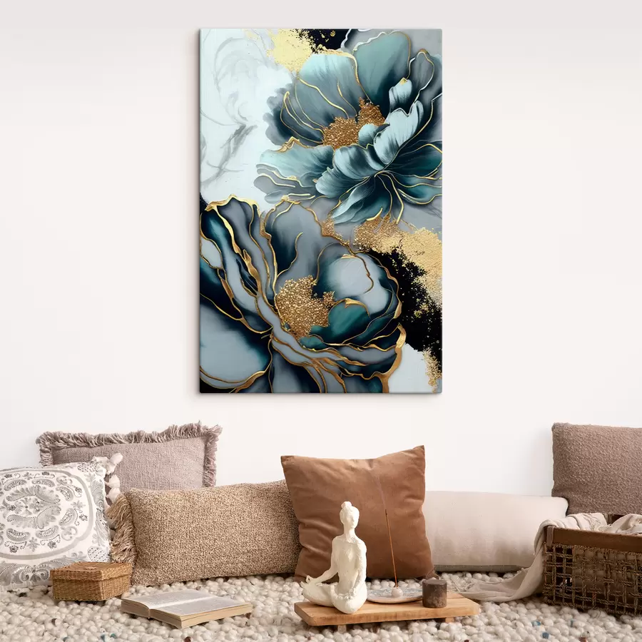 Fototapeedid Sinised kontuuridega lilled s35447