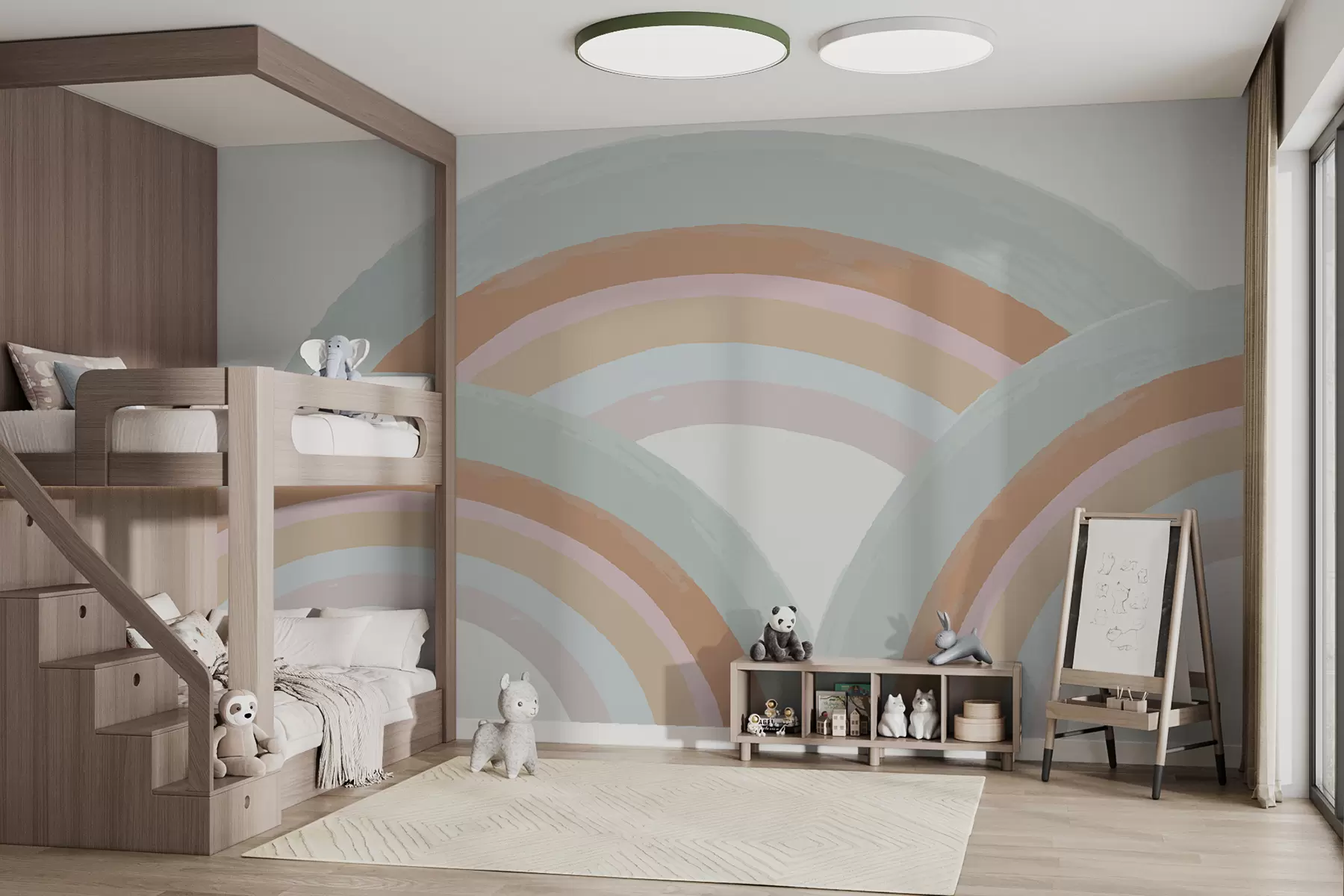 Fototapeedid Maalitud pastelne vikerkaar u96757