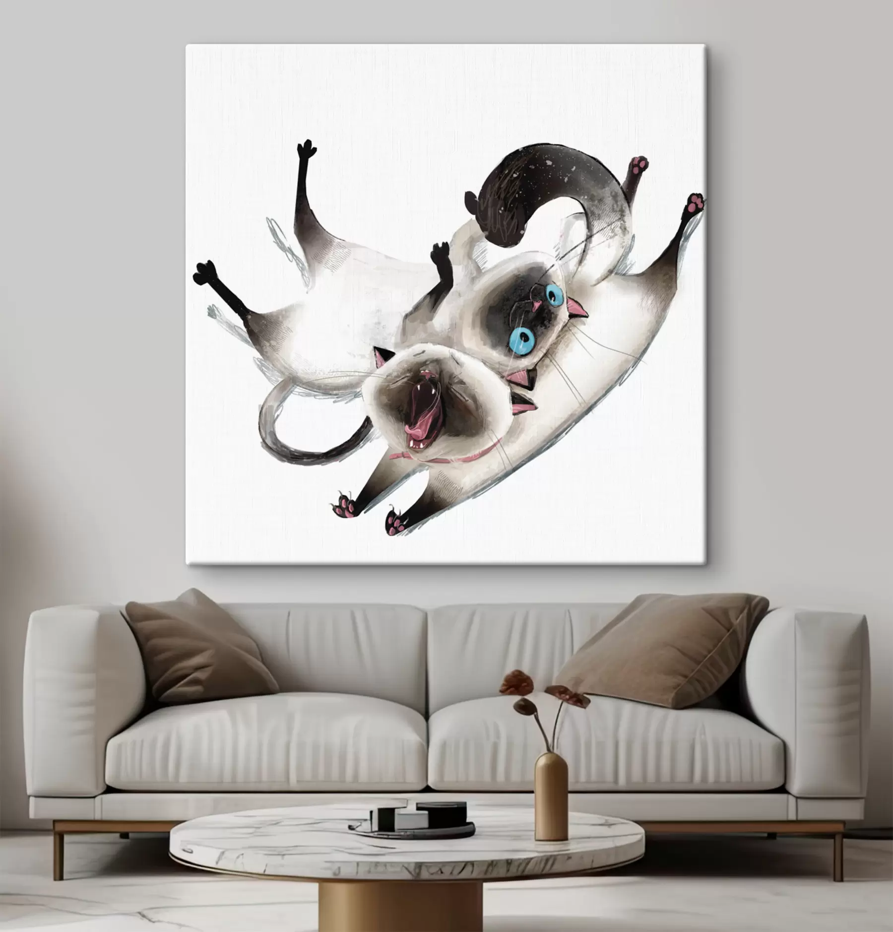 Fototapeedid Mänguhimulised kassid naudivad oma aega koos s34990