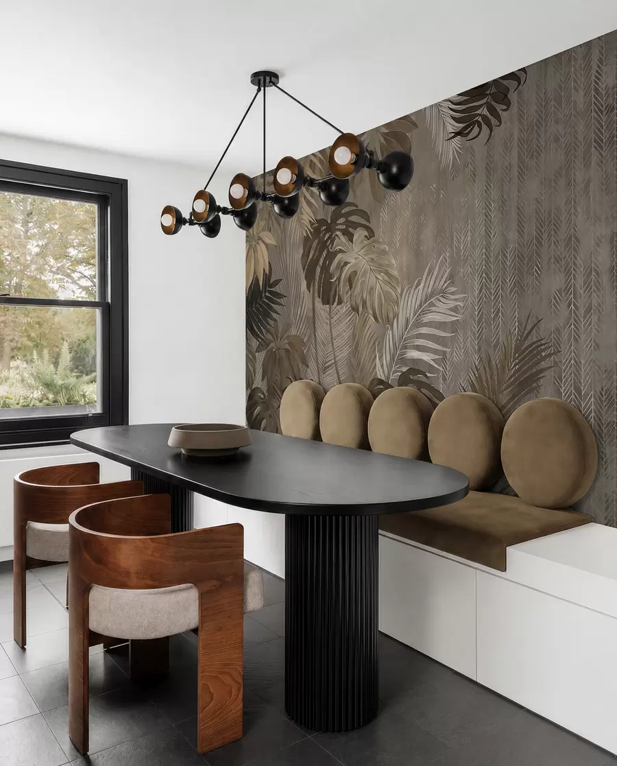 Fototapeedid Troopilised lehed grunge stiilis u97012