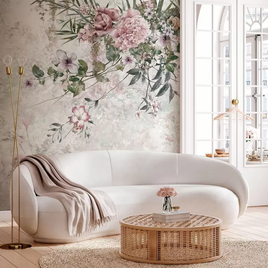 Fototapeedid Vintage lilled marmorist seinal u97046