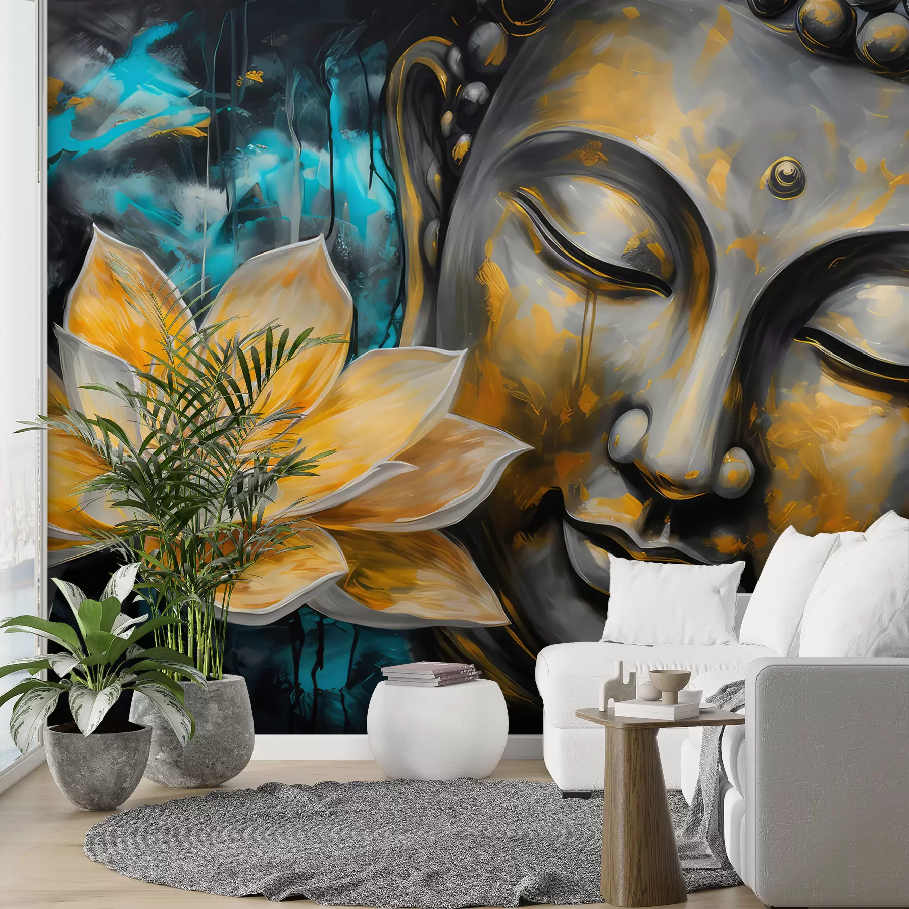 Pilt Lootose lill ja Buddha u96961