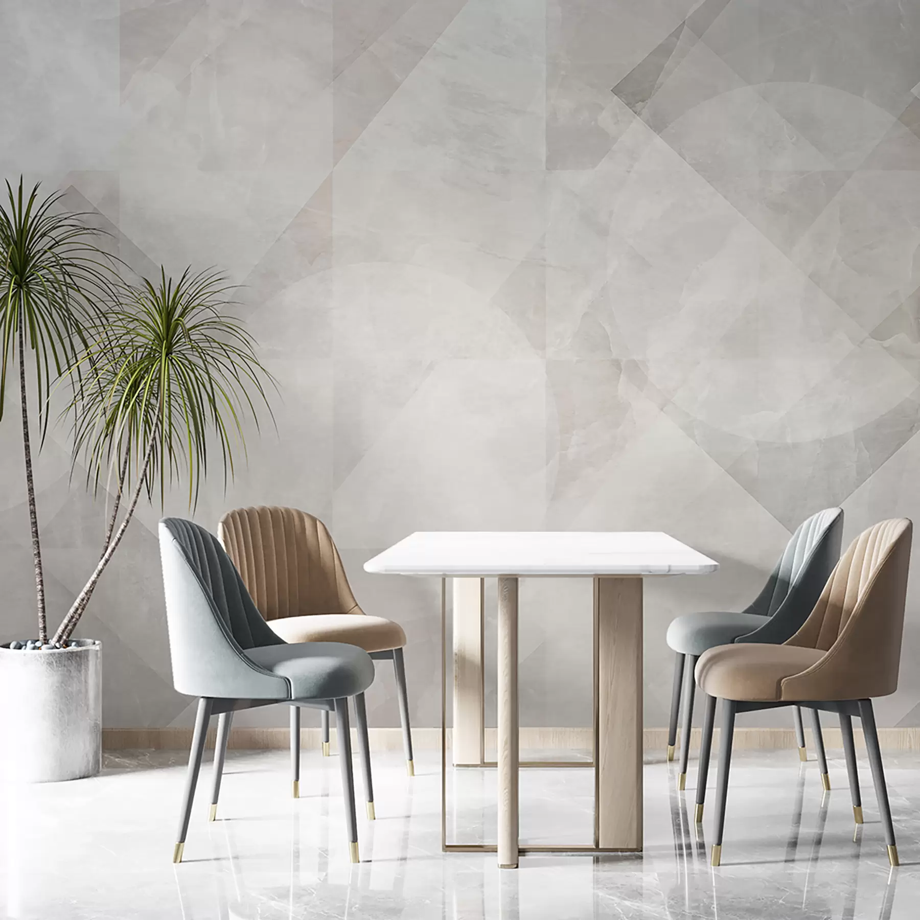 Fototapeedid Geomeetriline abstraktsioon pastelsetes toonides marmortaustal u97269