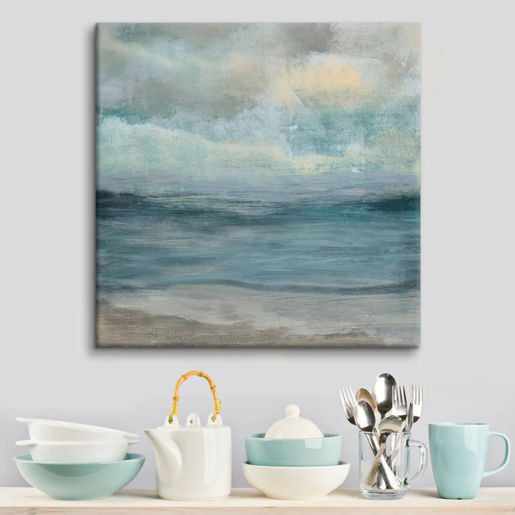 Fototapeedid Sinine suitsune abstraktne s35720