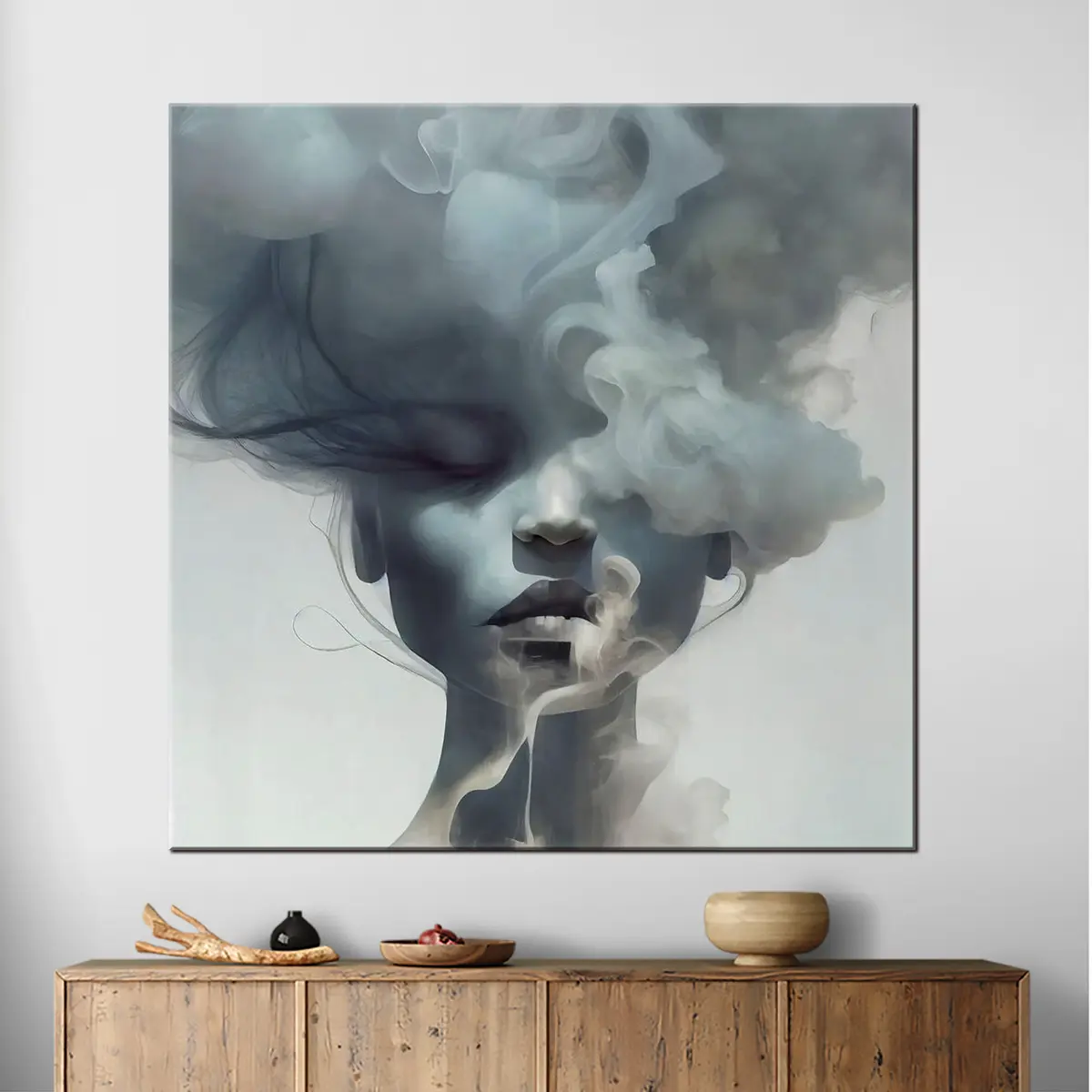 Pilt Tüdruk ja hall udu s35818