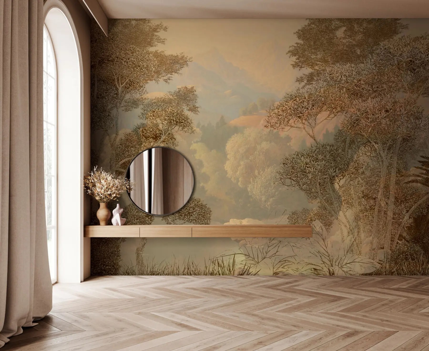 Fototapeedid Pruunides toonides troopiline mets u97403