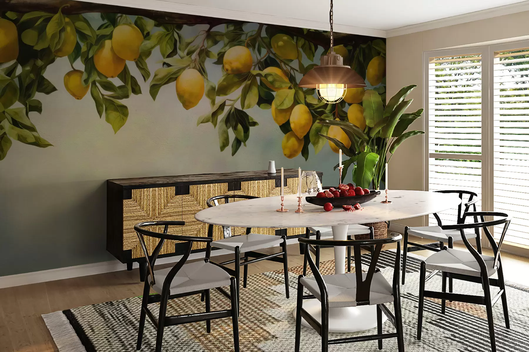 Fototapeedid Vintage sidrunipuu oksad u97600