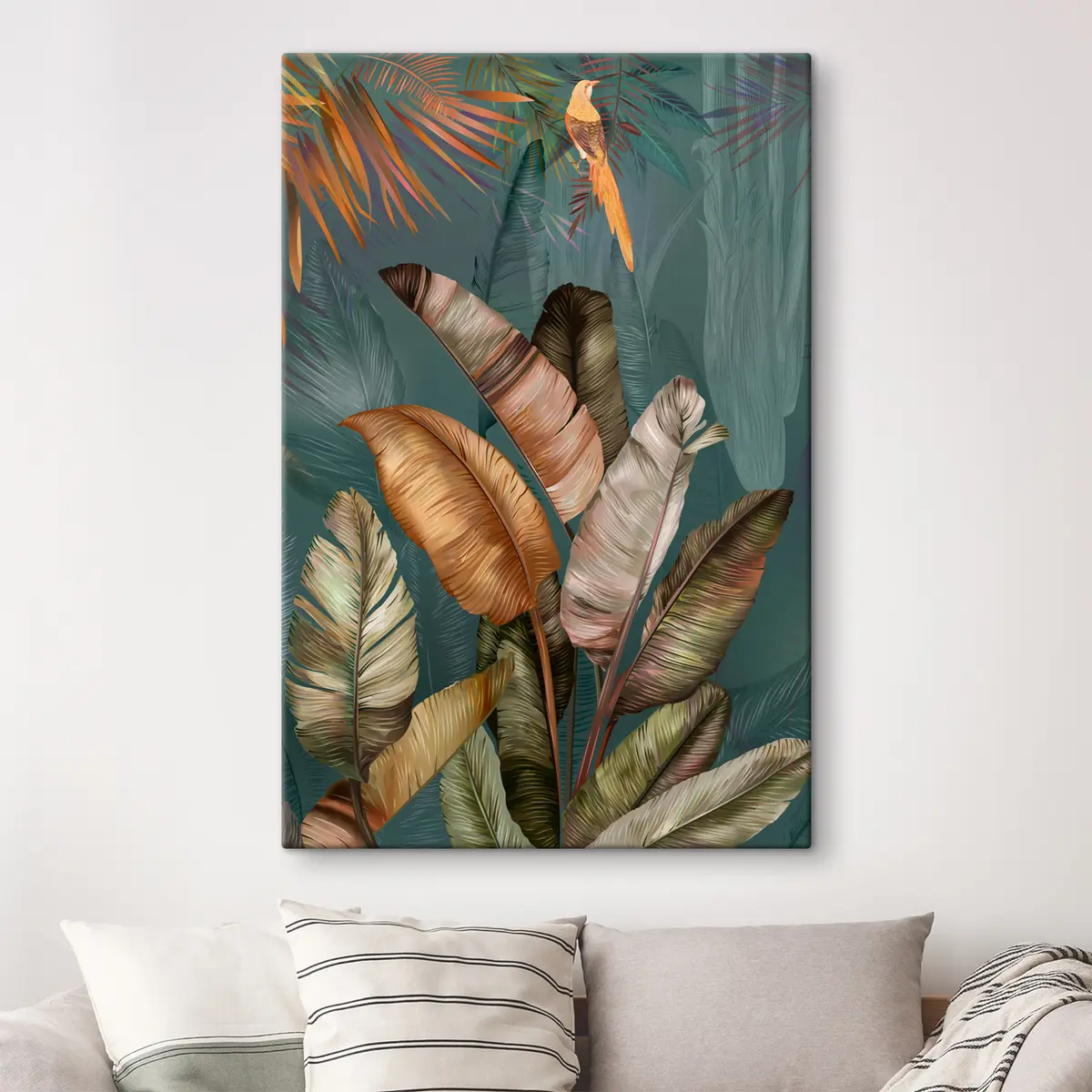 Pilt Elava tekstuuriga troopilised lehed s35860