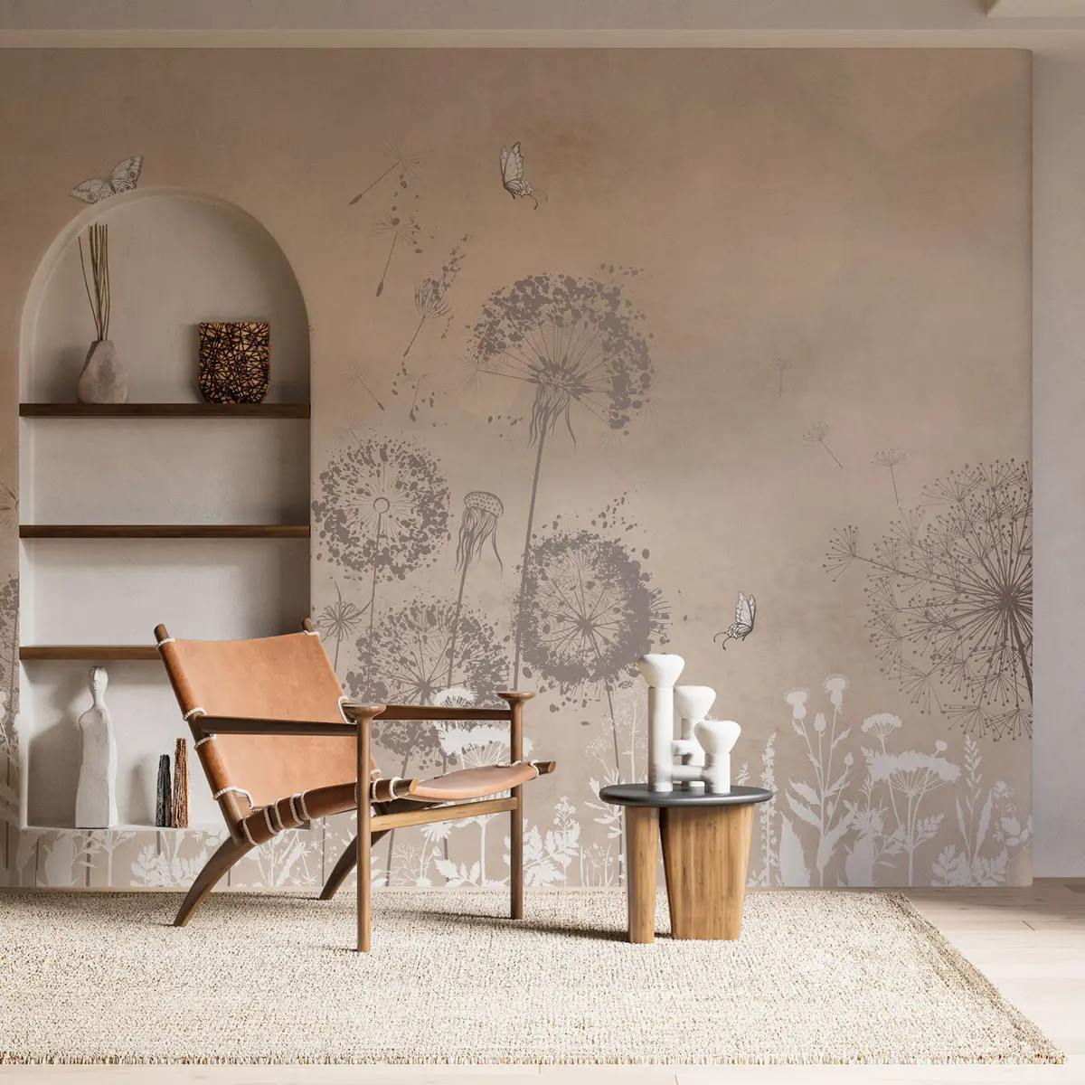 Fototapeedid Akvarell võililleõied stiilne muster u97333