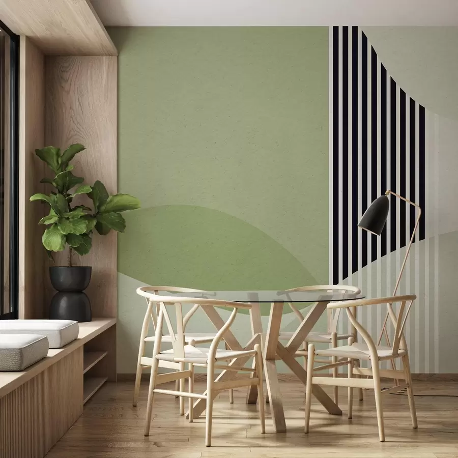 Fototapeedid Abstraktne retro stiil rohelises värvitoonis u74075v3