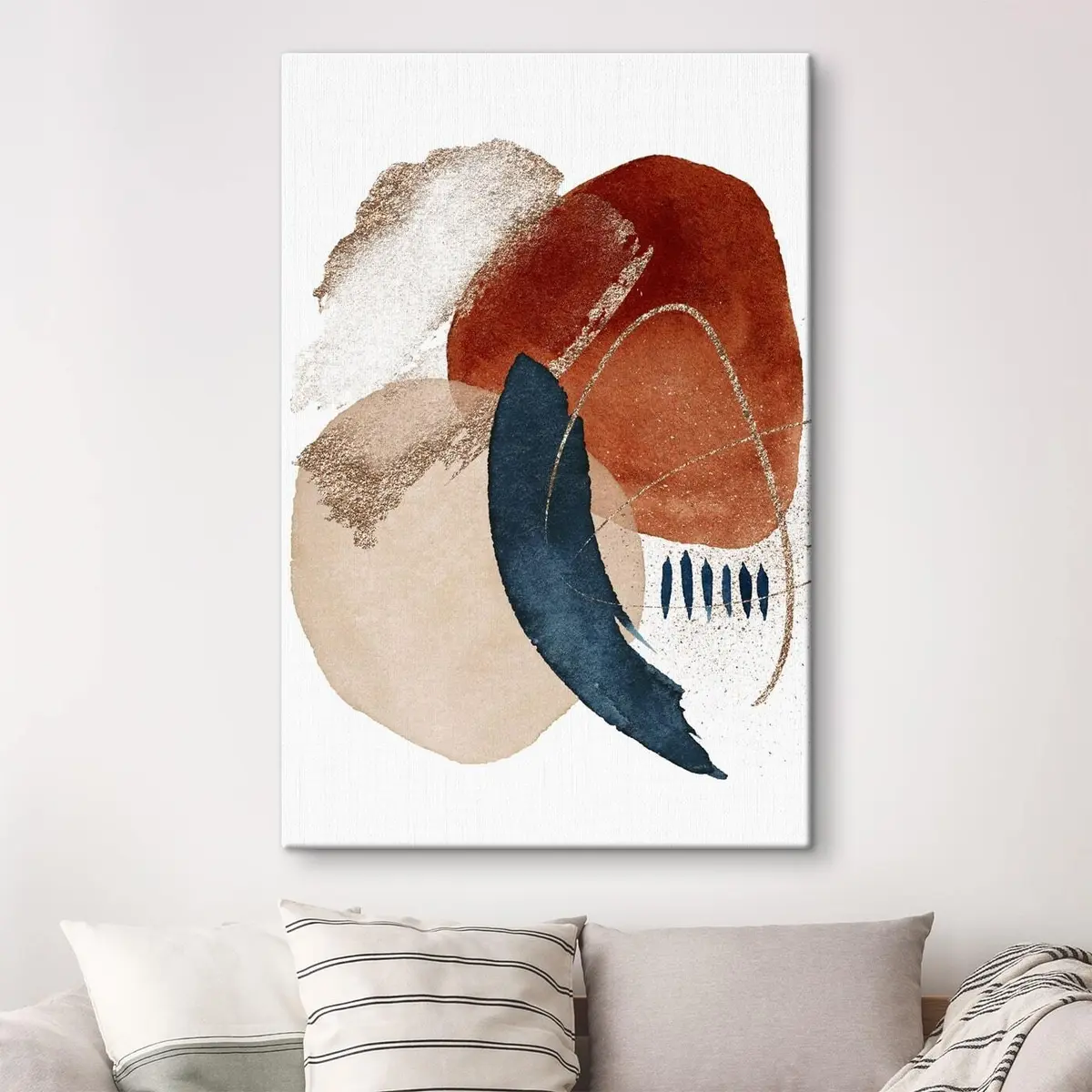 Pilt Abstraktsed kujundid soojades värvides s35954