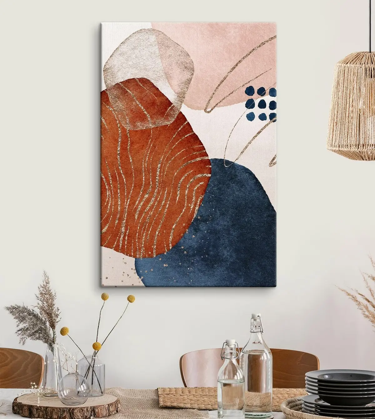 Pilt Abstraktsed kujundid harmoonilistes värvides s35956