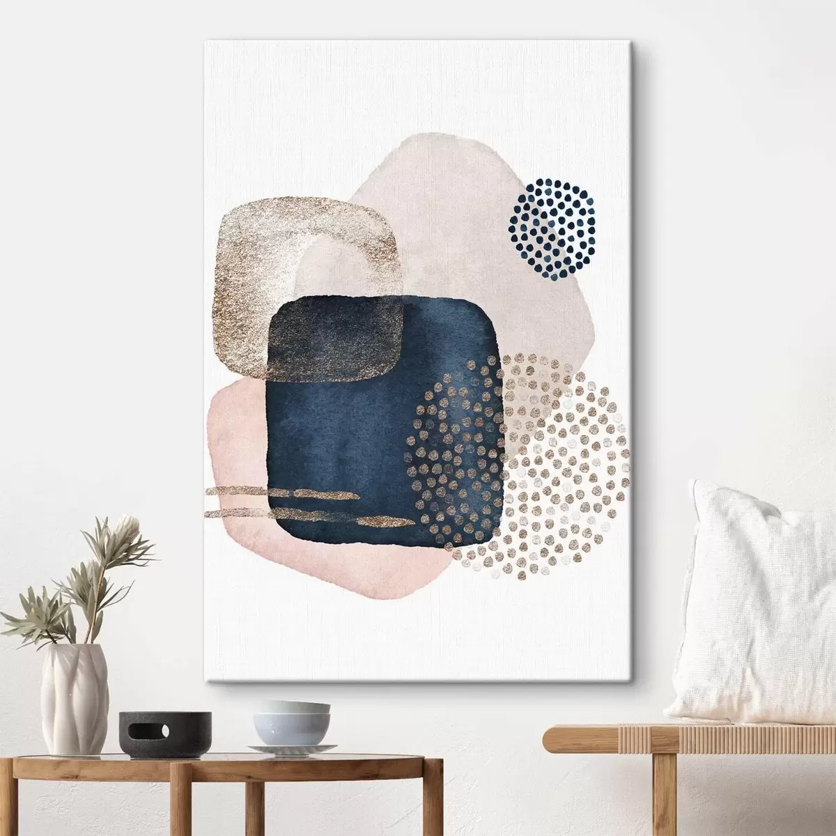 Pilt Beež ja sinine põsepuna valgel taustal s35989