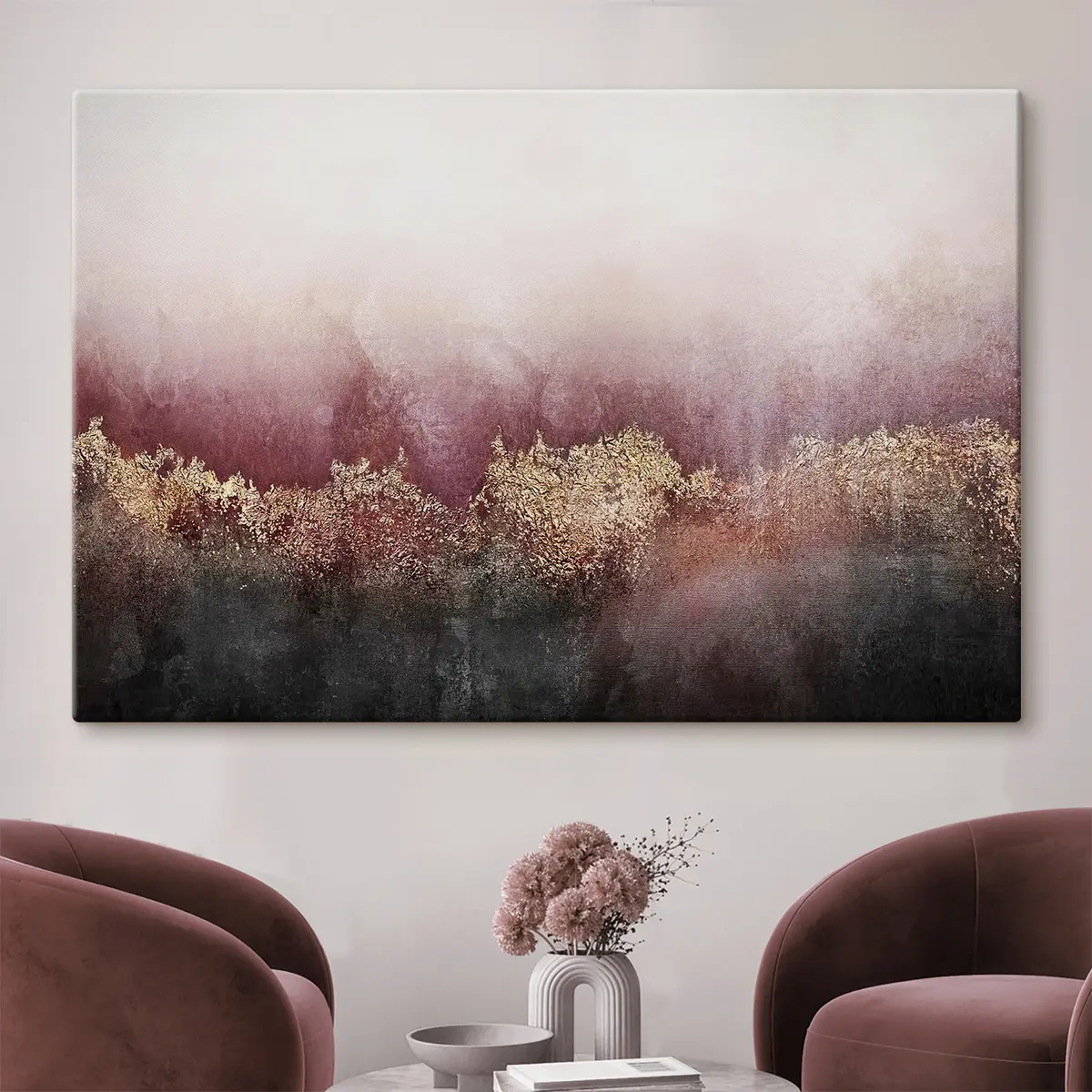 Pilt Abstraktsioon punastes ja mustades toonides s35844