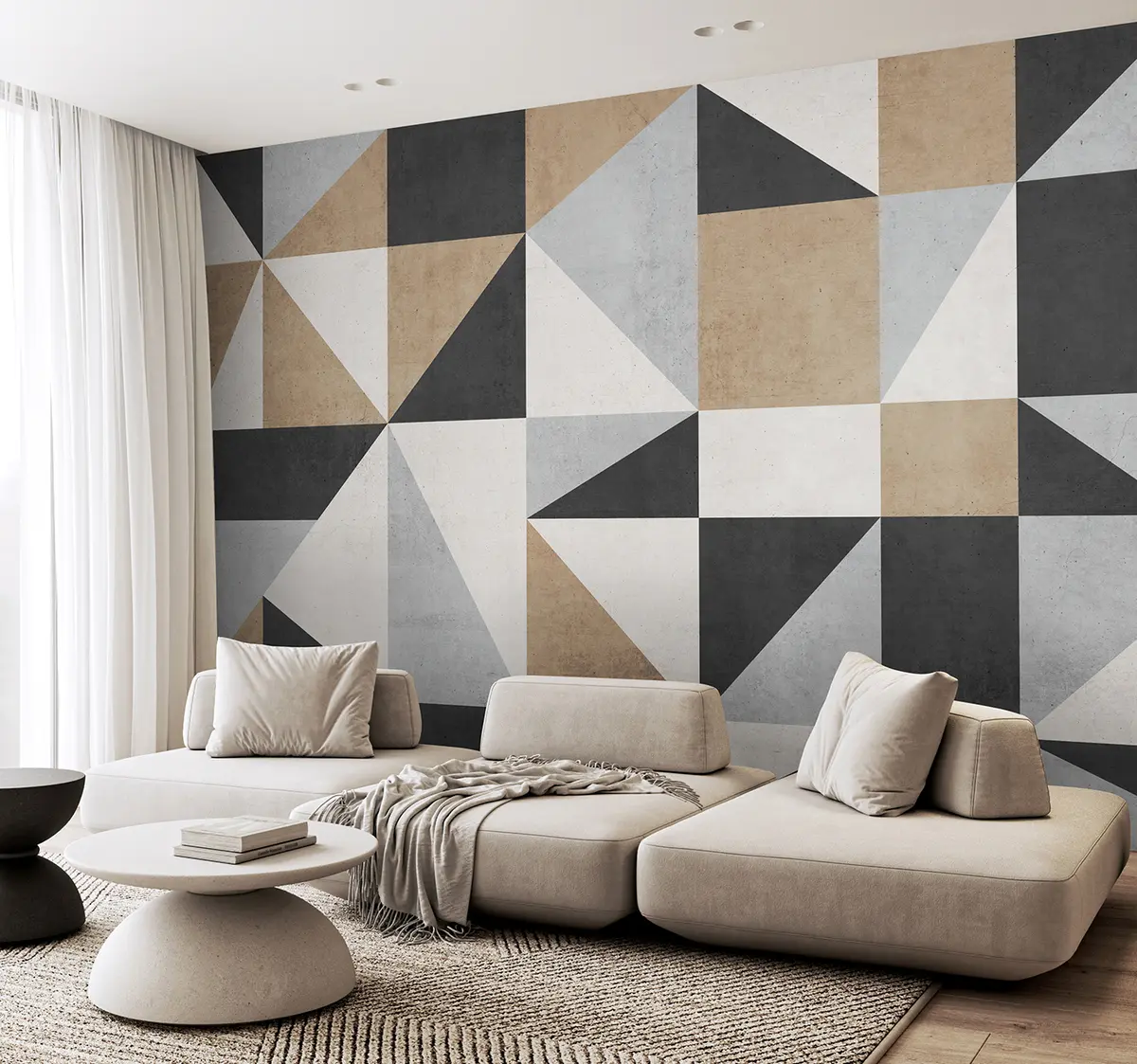 Fototapeedid Geomeetriline abstraktsioon betoonseinal u97643