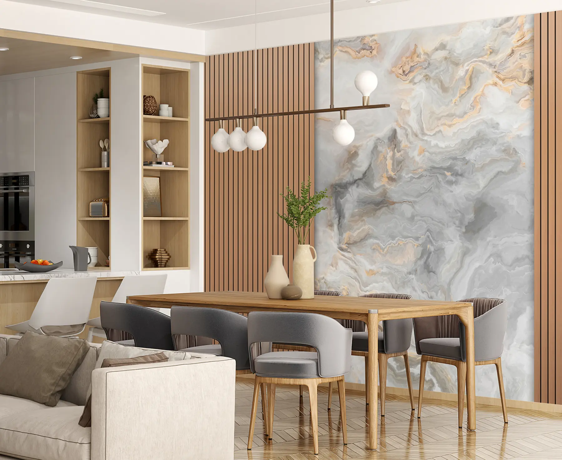 Fototapeedid Puidust liistud marmoriga u97426