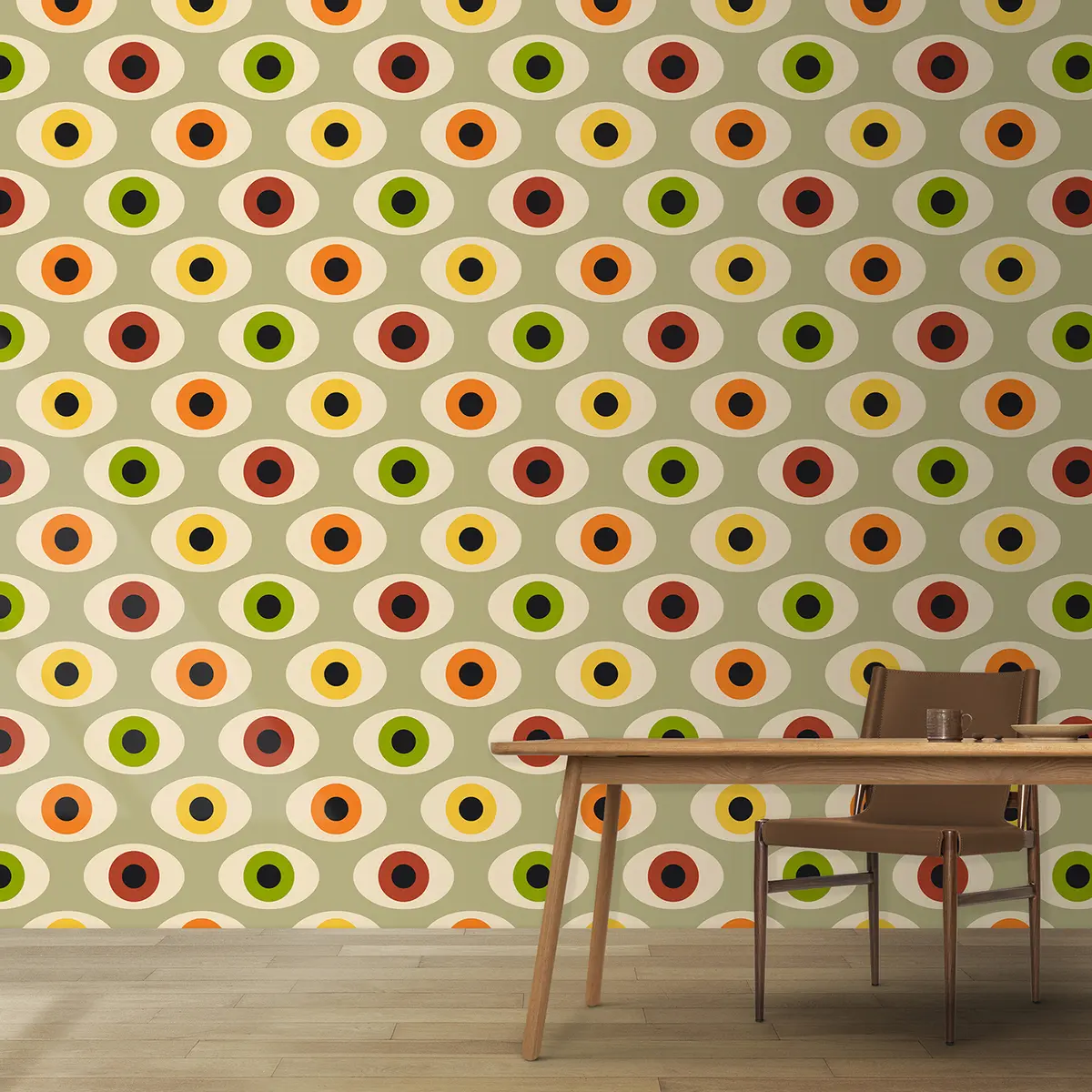 Fototapeedid Retro stiilis silmad rohelistes värvides u51618v2