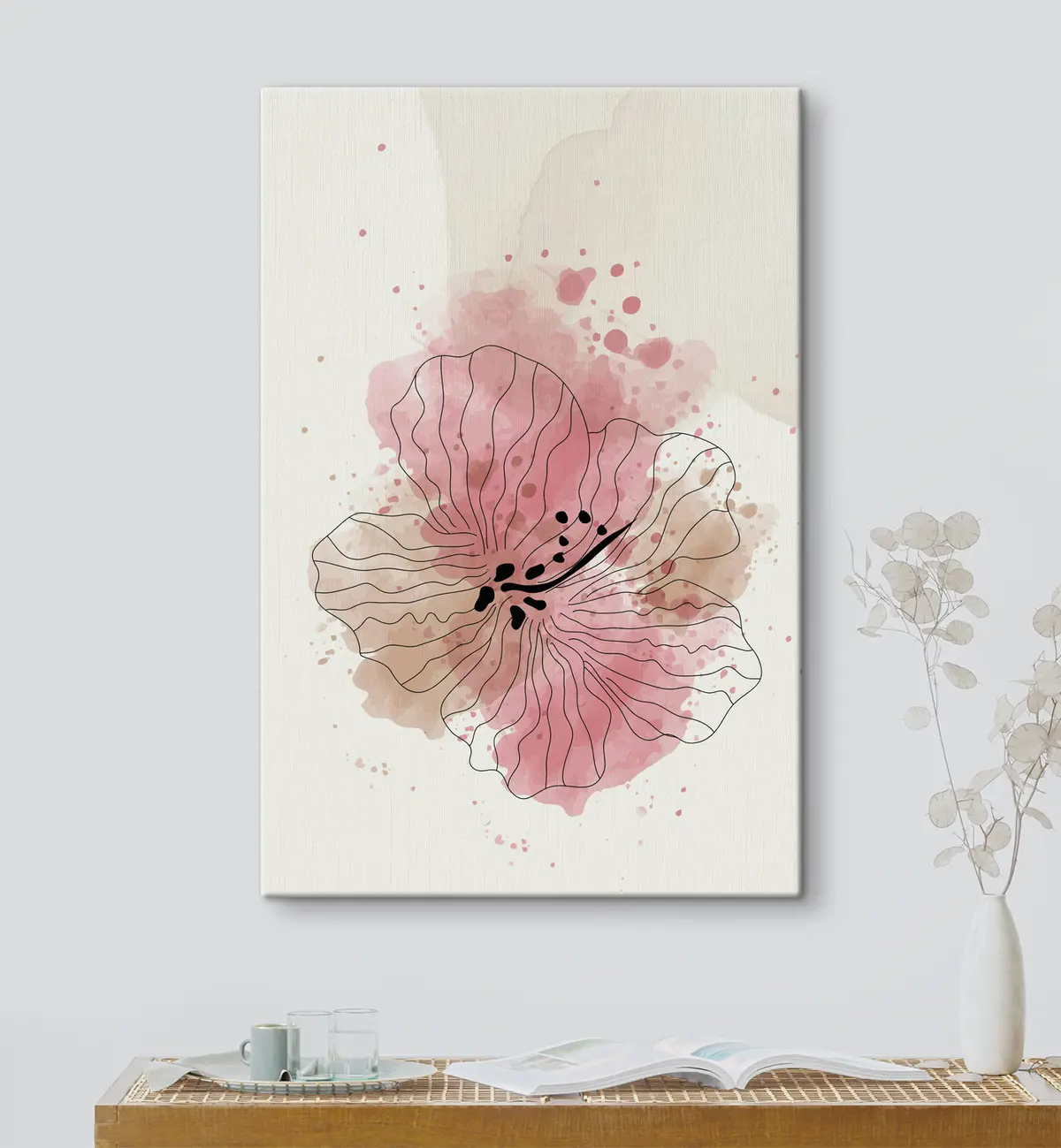 Pilt Roosa põsepuna akvarelliga s36136