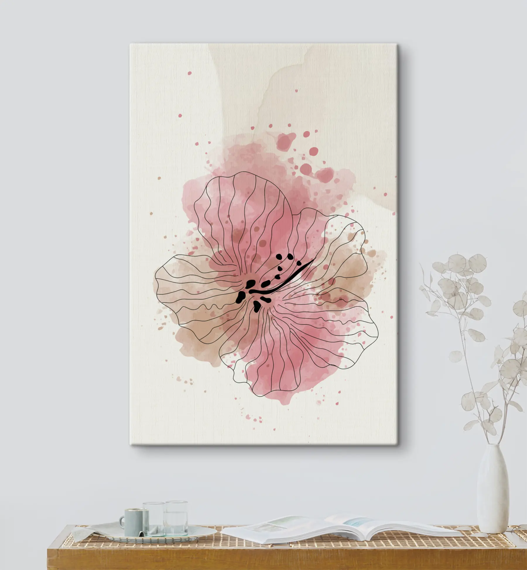 Pilt Roosa põsepuna akvarelliga s36136