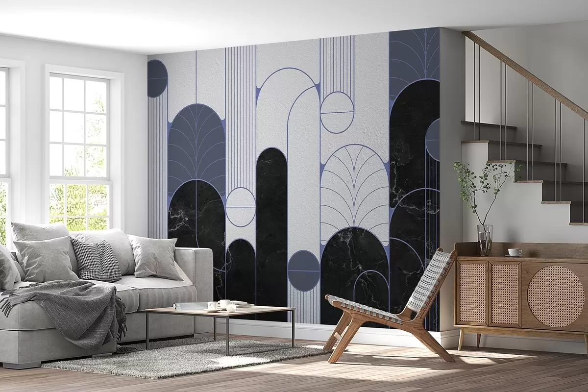 Fototapeedid Kaared art déco stiilis sinistes värvides u73101v1