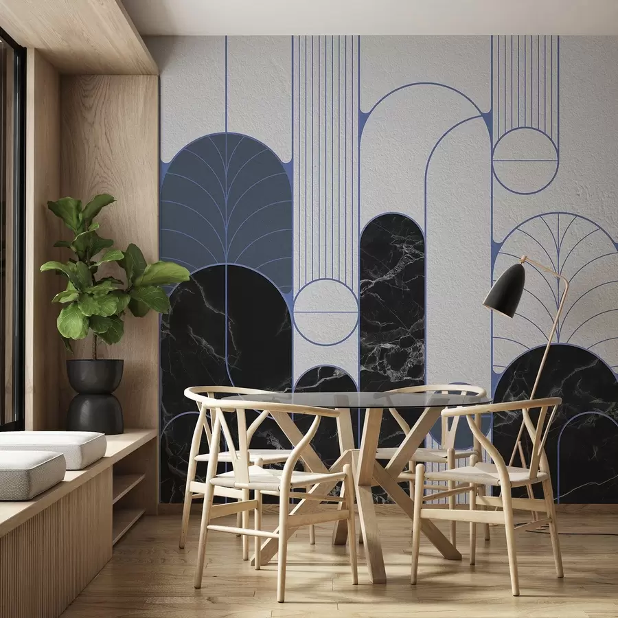 Fototapeedid Kaared art déco stiilis sinistes värvides u73101v1