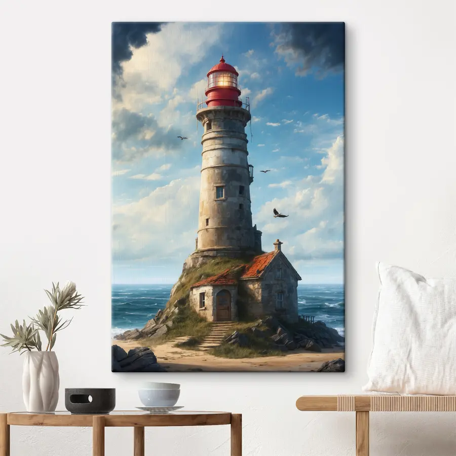 Fototapeedid Majakas, mis juhatab laevu ohutusse s36448