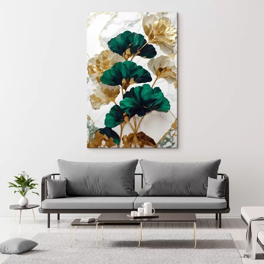 Pilt Elegantsed lehed marmorist taustal s36646