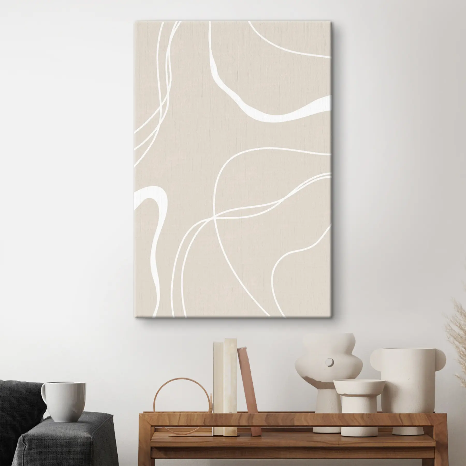 Fototapeedid Abstraktsed kõverad pehme taustal s36489