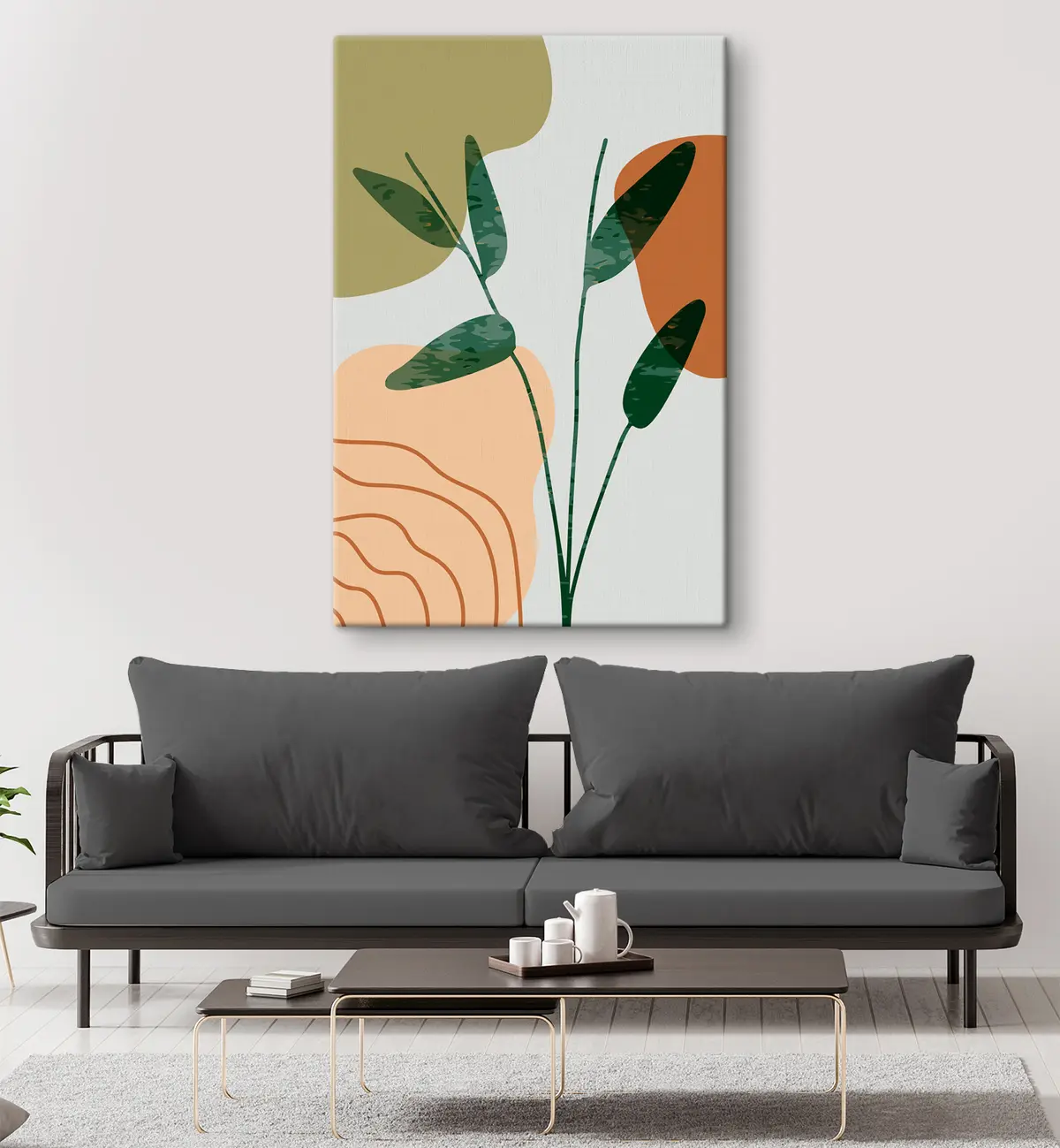 Pilt Abstraktne rohelus pehmetes värvides s36712