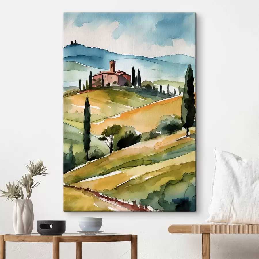 Pilt Rahulik maastik künklike mägedega s36683