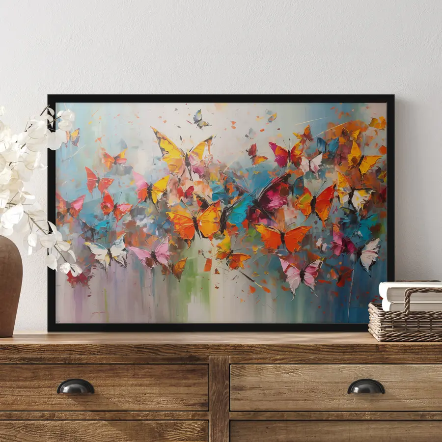 Fototapeedid Värvikate liblikate elav tants f35376