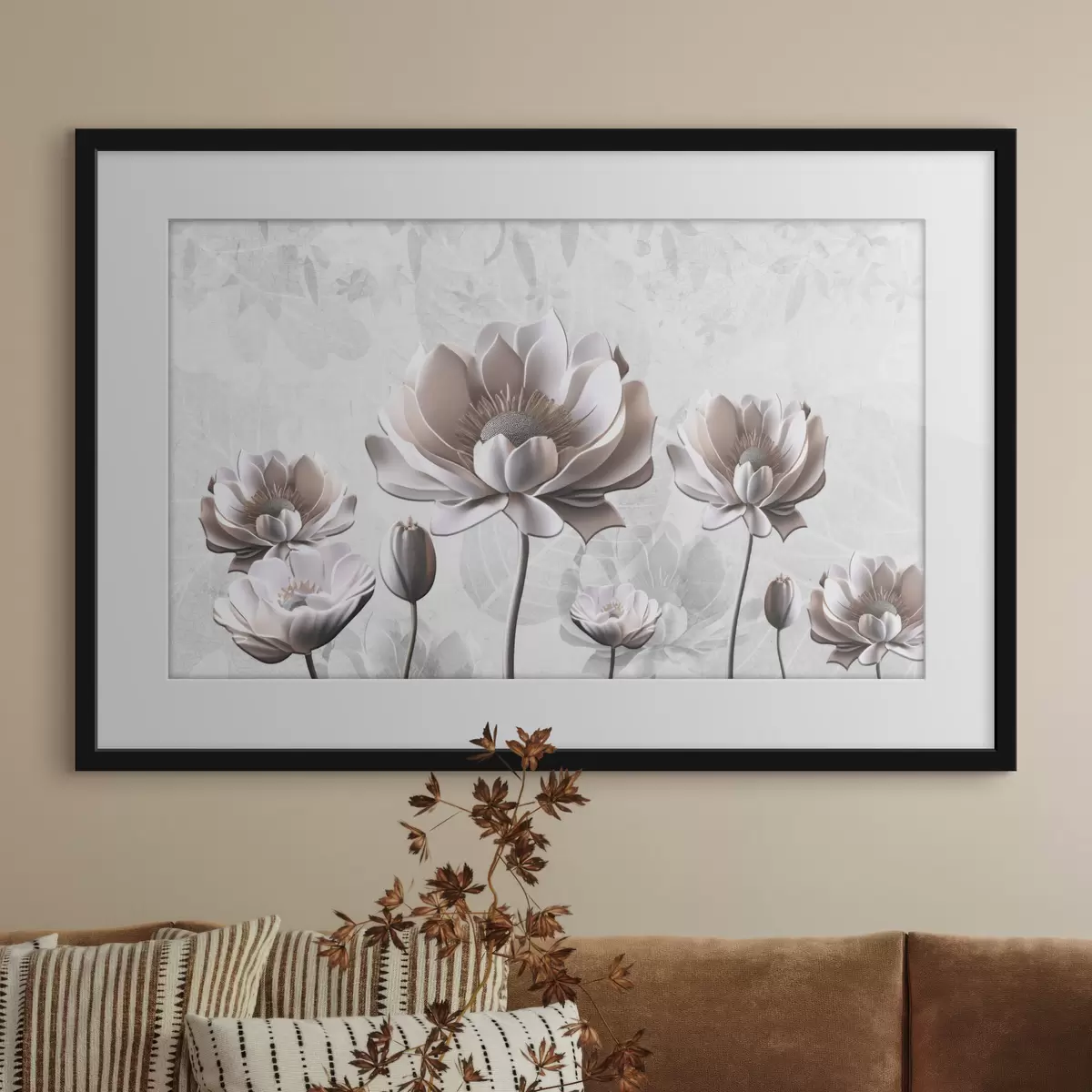 Plakat Elegantsed õied rahulikul taustal f35736