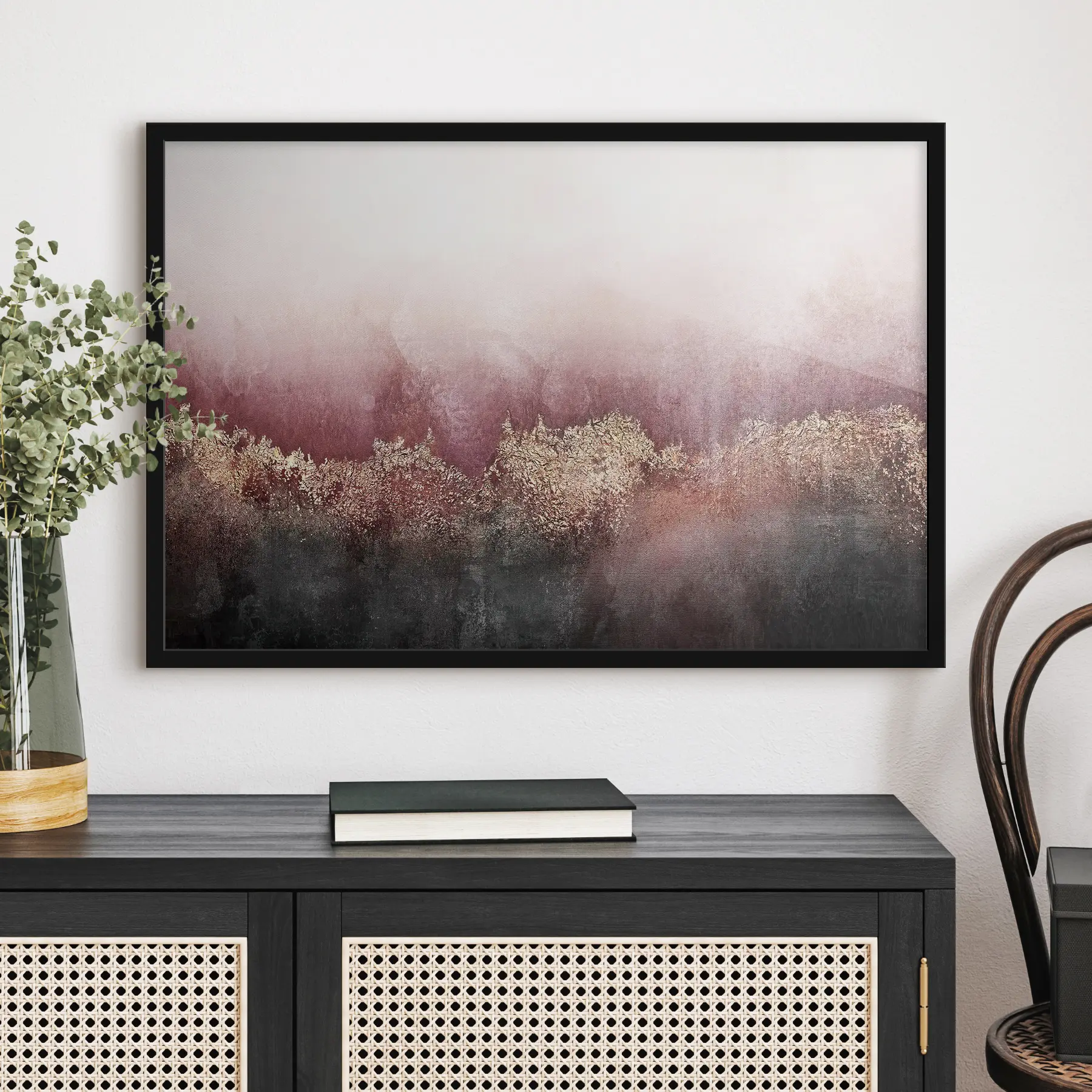 Fototapeedid Abstraktsioon punastes ja mustades toonides f35844