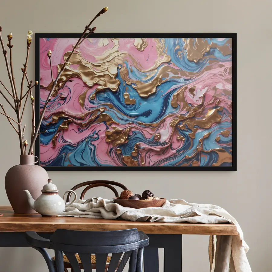 Fototapeedid Värvikas segu roosast ja sinisest f36227